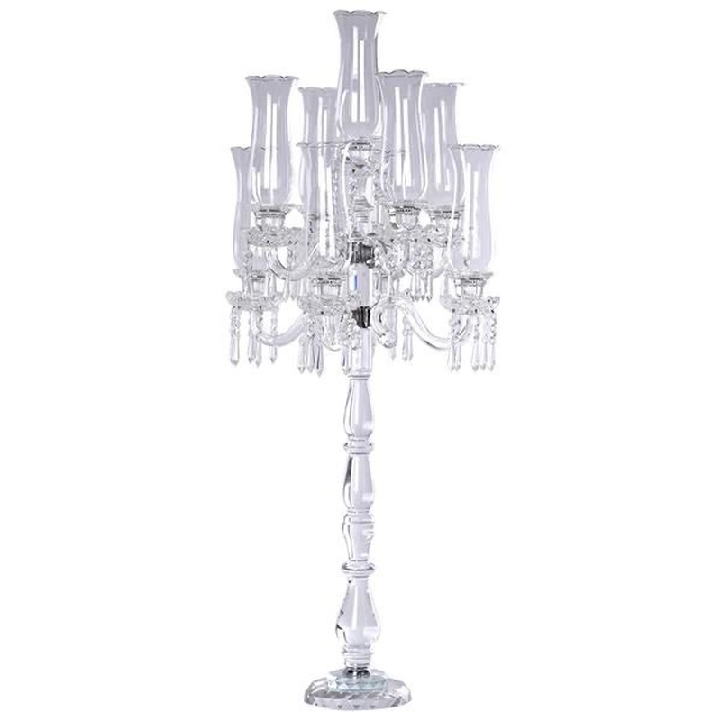 Nine-Arm Crystal Candelabra Set